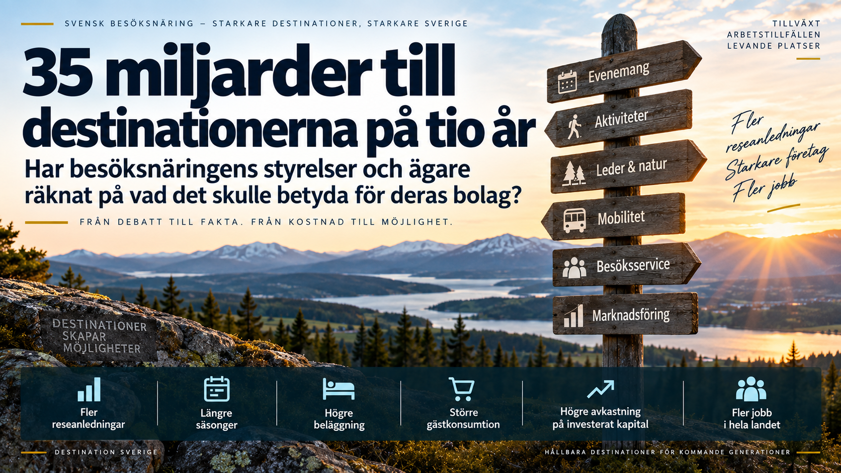 35 miljarder till destinationsutveckling de kommande 10 åren!